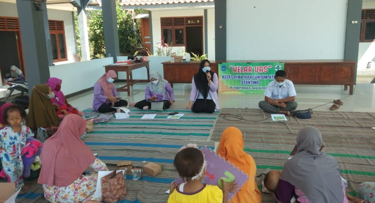 KELAR UAS, Kelas Lima Hari Puskesmas Maduran Bantu Tekan Stunting di Klagen Srampat